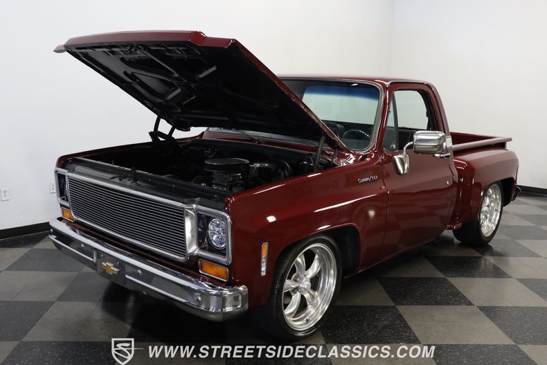 Chevrolet-C10-1977-Burgundy-Maroon-Black-36