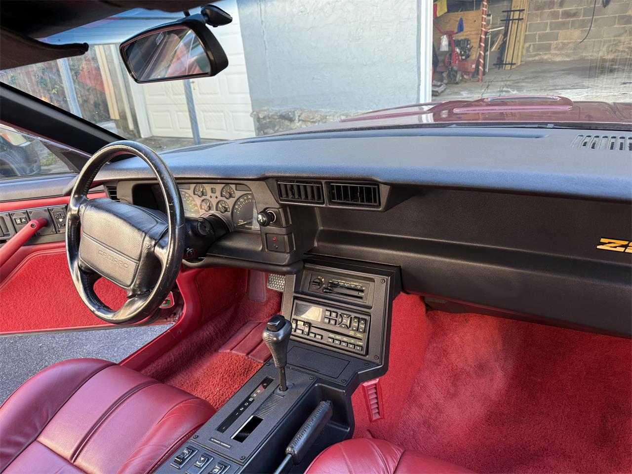Chevrolet-Camaro-z28-1991-Dark-Red-Metallic-Red-custom-Leather-2