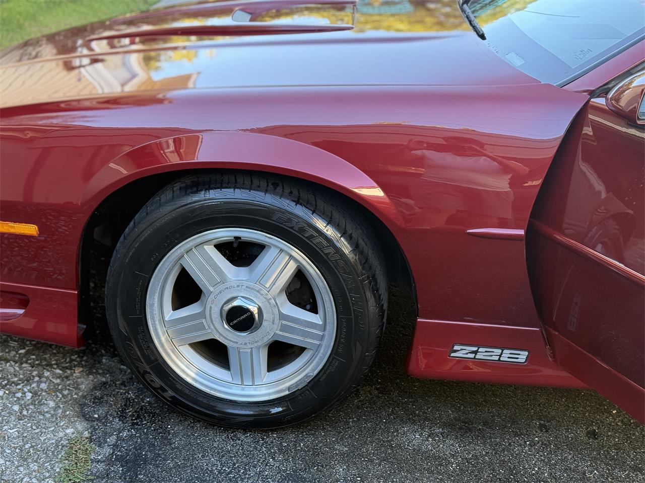 Chevrolet-Camaro-z28-1991-Dark-Red-Metallic-Red-custom-Leather-22