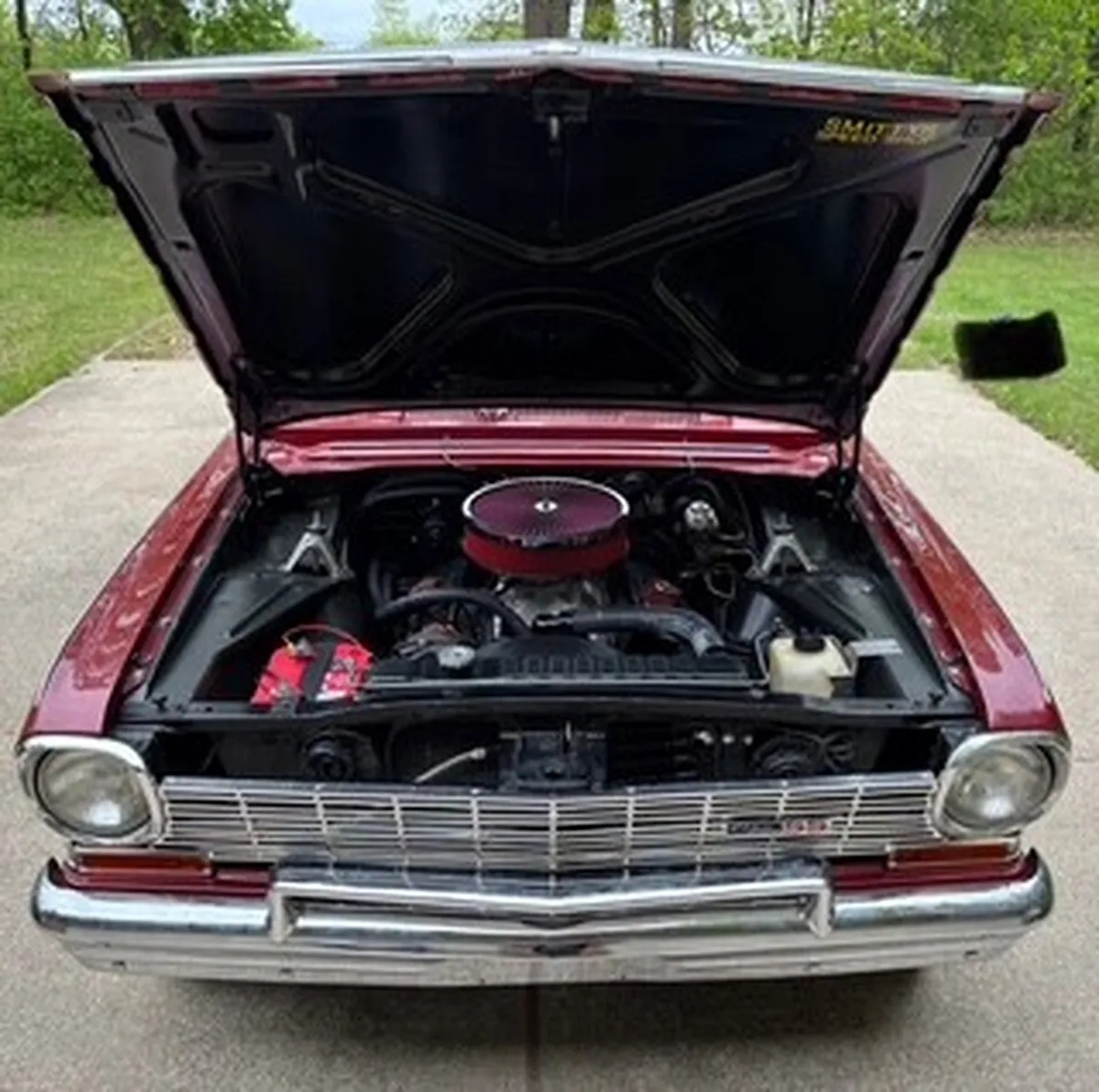 Chevrolet-Chevy-ii-nova-1963-Burgundy-Black-Vinyl-1