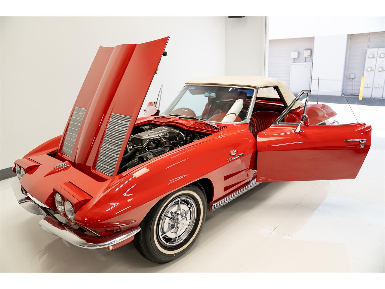 Chevrolet-Corvette-1963-Red-Red-67