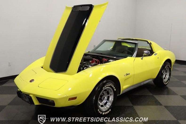 Chevrolet-Corvette-1976-Yellow-Dark-Brown-30