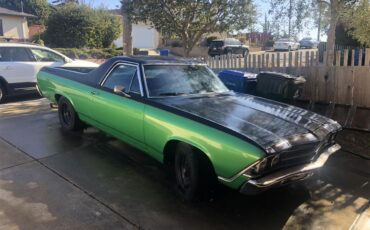 Chevrolet-El-camino-1969-Green-and-black-Black