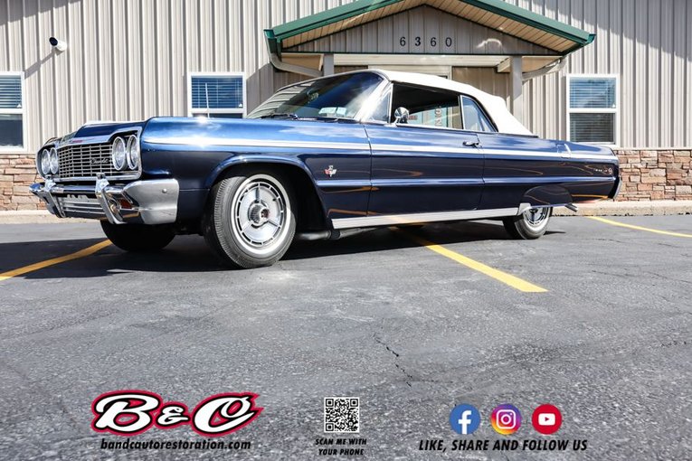 Chevrolet-Impala-ss-1964-Dk.-Blue-Blue-1