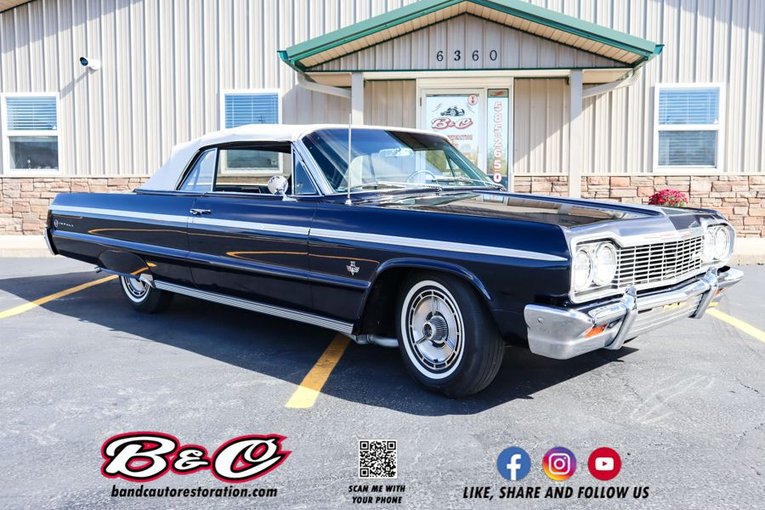 Chevrolet-Impala-ss-1964-Dk.-Blue-Blue-2
