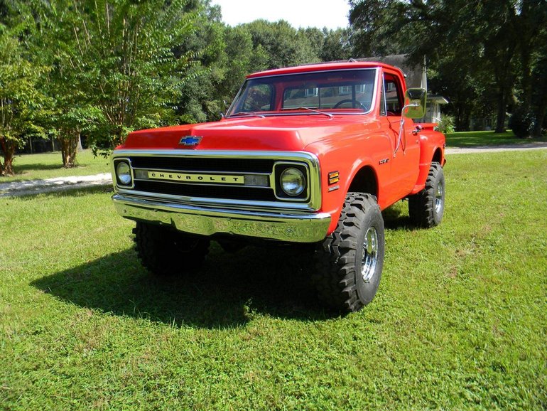 Chevrolet-K10-1970-Red-Red