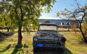 Chevy-pickup-and-a-chevy-blazer-1957-grey