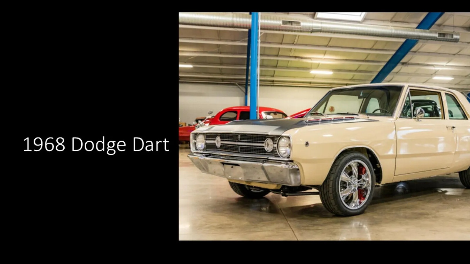 Dodge-Dart-1968-Pale-Yellow-With-Black-Hood-Tan