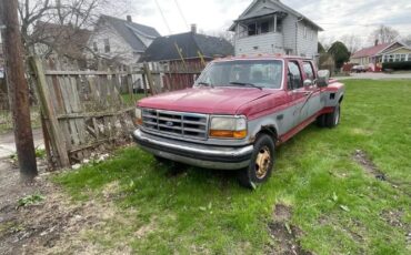 Ford-F-350-1994-Red-Gray-2