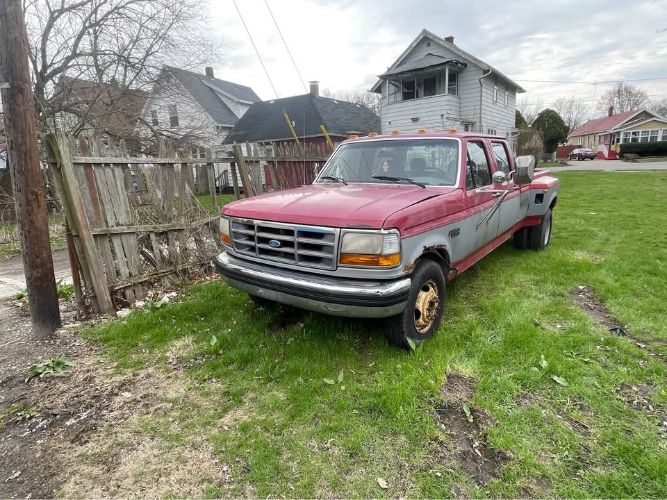 Ford-F-350-1994-Red-Gray-2