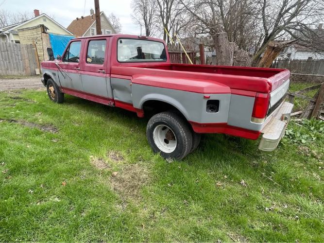 Ford-F-350-1994-Red-Gray-3
