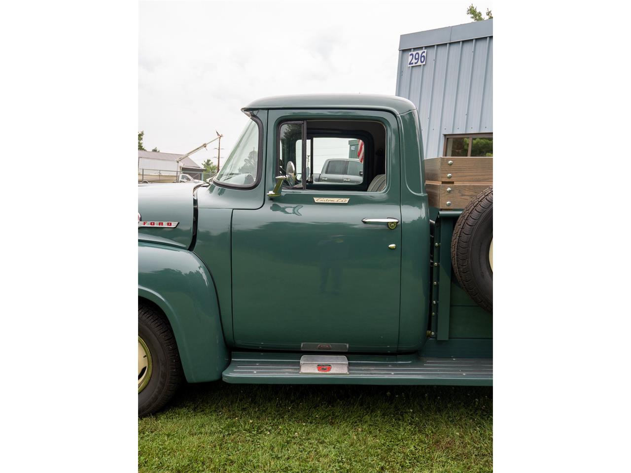 Ford-F250-1956-Green-Tan-26