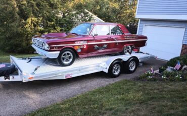 Ford-Fairlane-500-1964-Burgundy-Tan-13