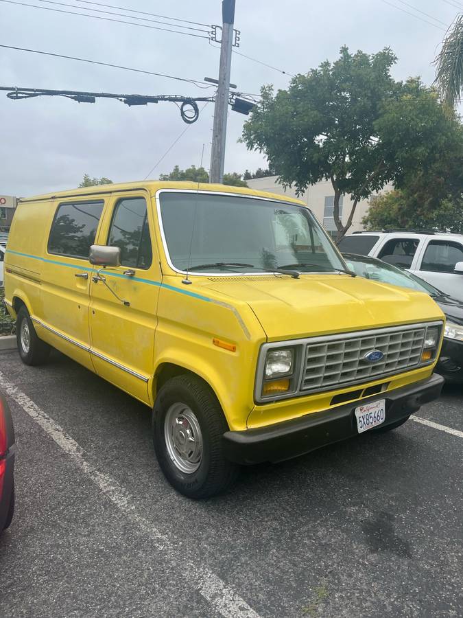 Ford-e-150-econoline-1991-yellow-1