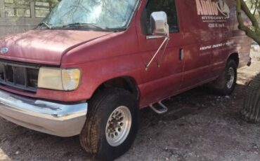 Ford-e350-extended-cargo-van-1995-red-10