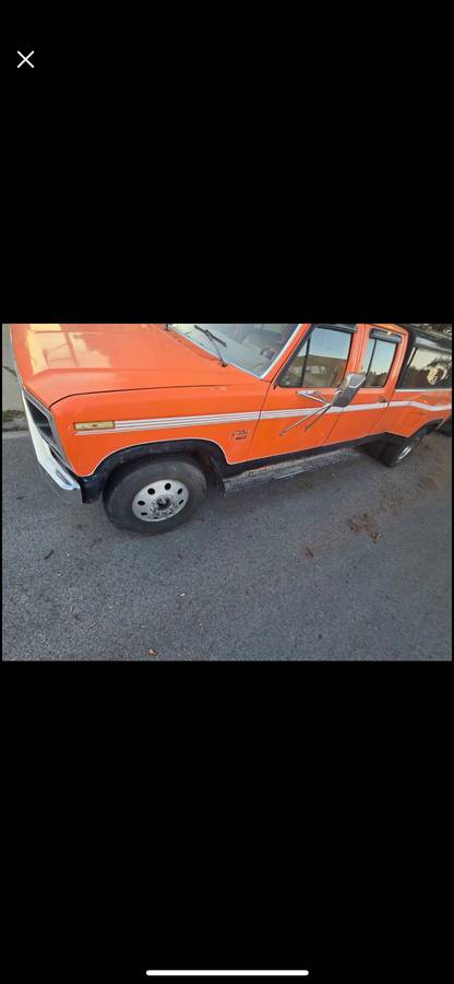 Ford-f-350-diesel-1985-orange-1