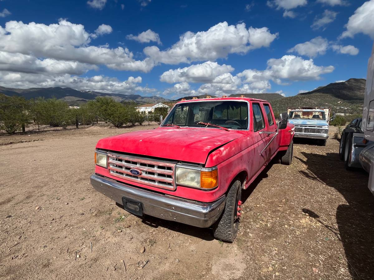 Ford-f-350-diesel-1988-red-1