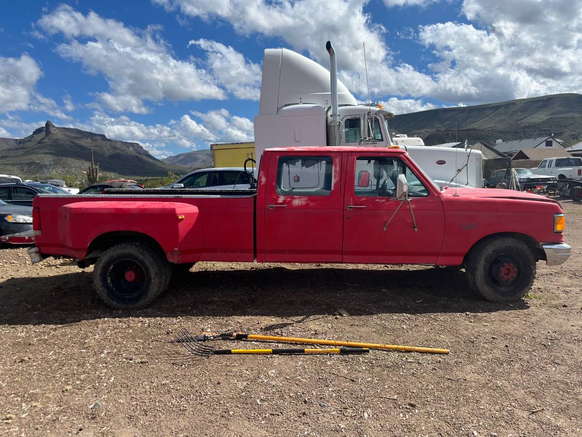 Ford-f-350-diesel-1988-red