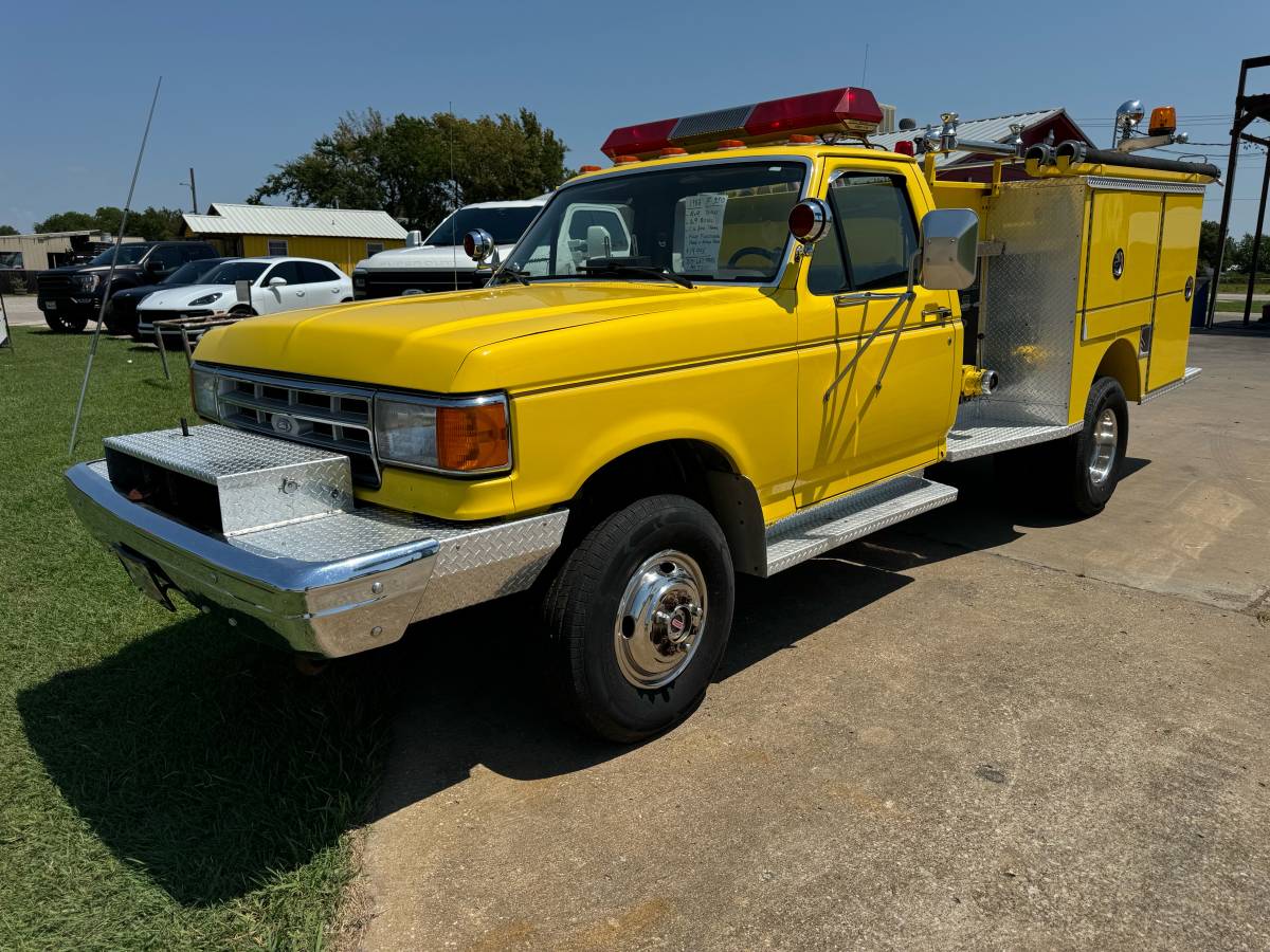 Ford-f-350-diesel-1988-yellow-1