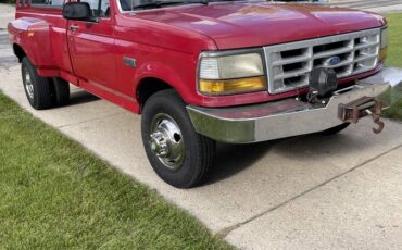 Ford-f-350-diesel-1994-red-1