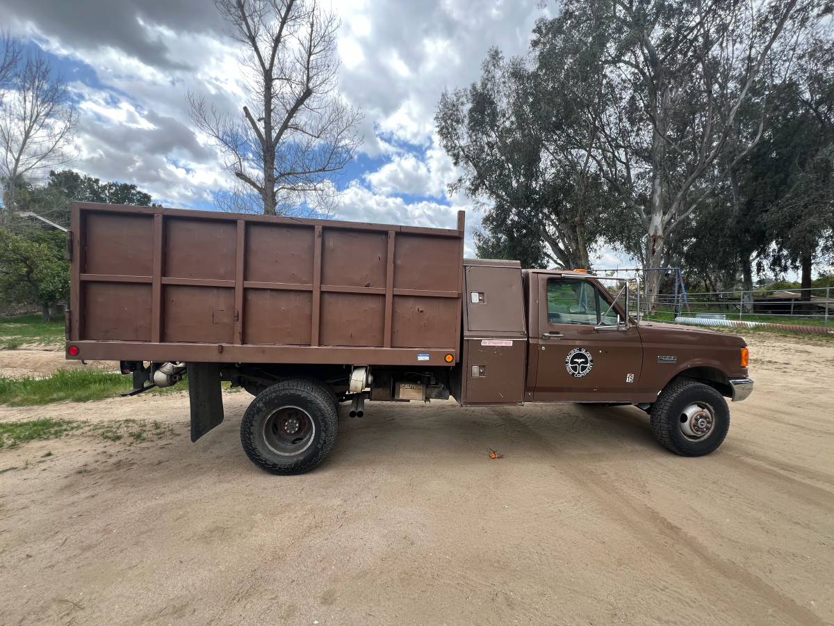 Ford-f350-diesel-1990-brown-1
