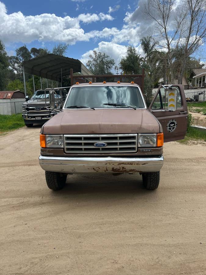 Ford-f350-diesel-1990-brown-2