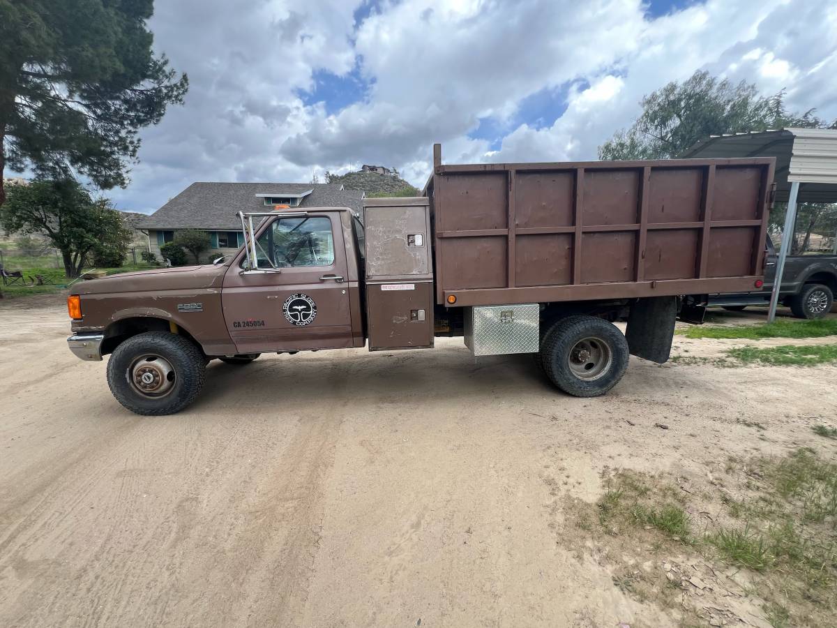 Ford-f350-diesel-1990-brown-5