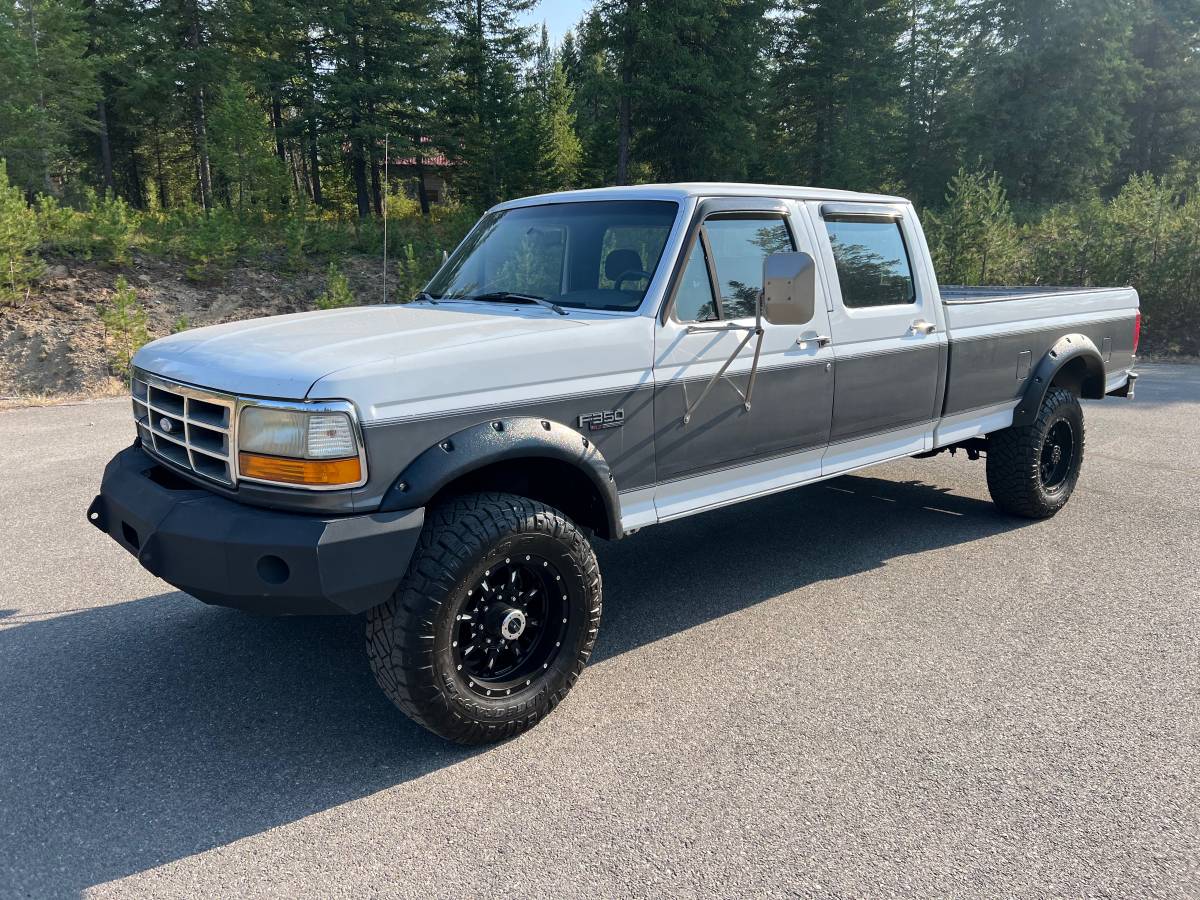 Ford-f350-super-duty-crew-cab-diesel-1993-silver-1