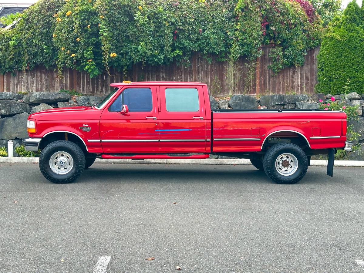 Ford-f350-super-duty-crew-cab-diesel-1995-red-1