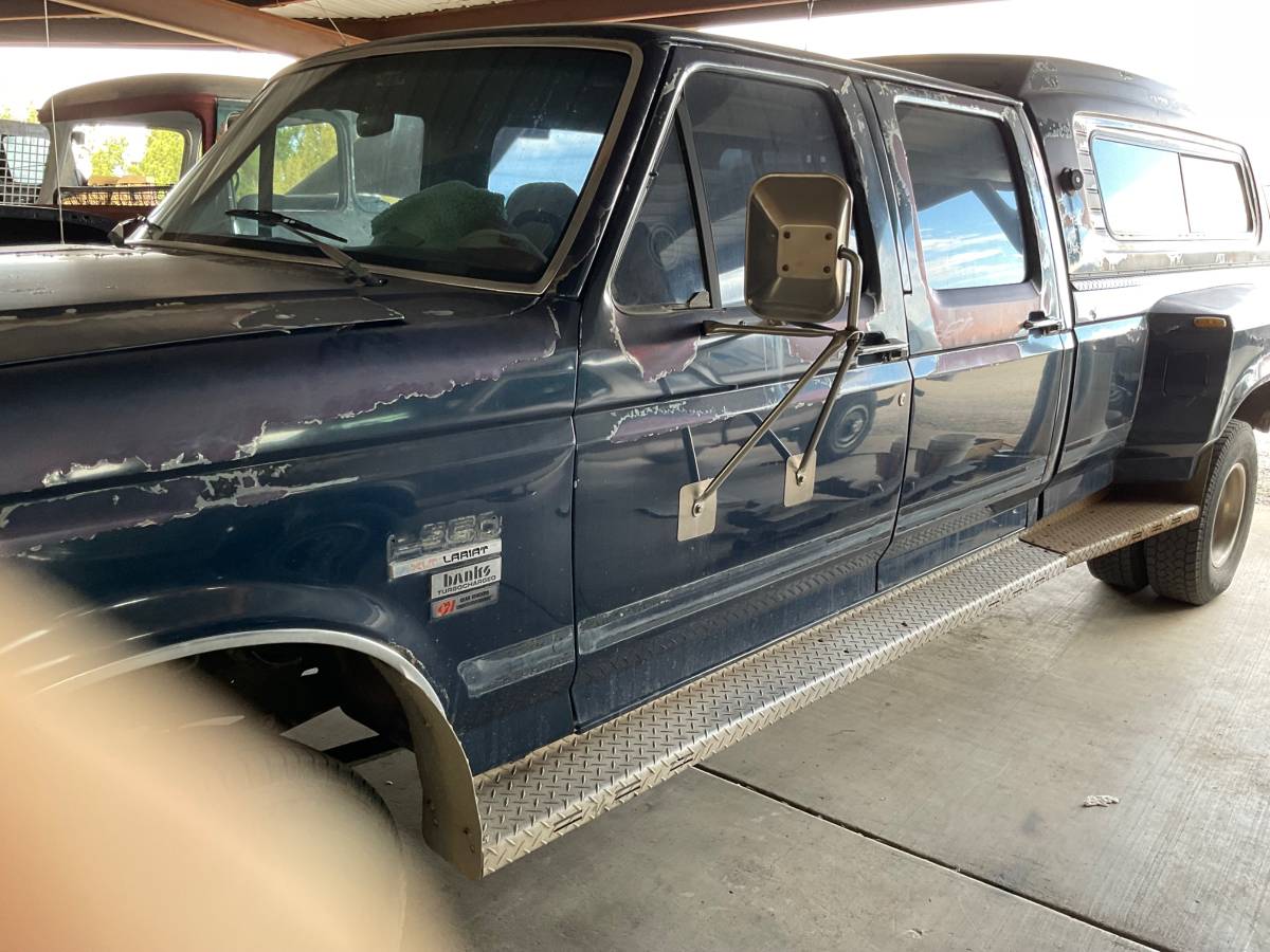 Ford-f350-super-duty-xlt-diesel-1991-blue