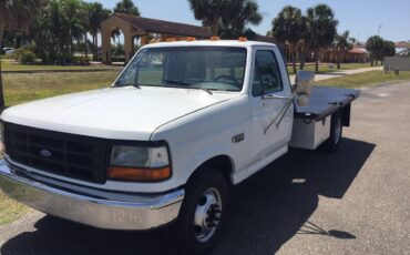 Ford-f350-xl-flat-bed-diesel-1994-white-24