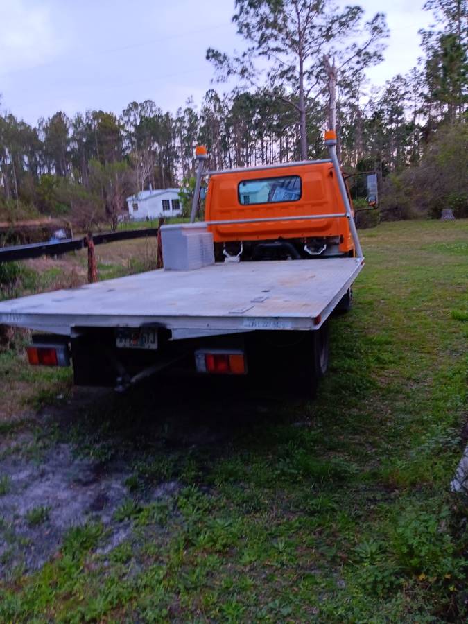Isuzu-npr-flatbed-diesel-1995-orange-2