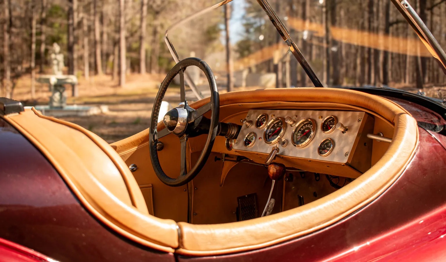 Jaguar-Xk120-1952-Burgundy-Tan-5