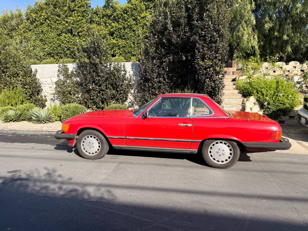 Mercedes-560sl-1988-red