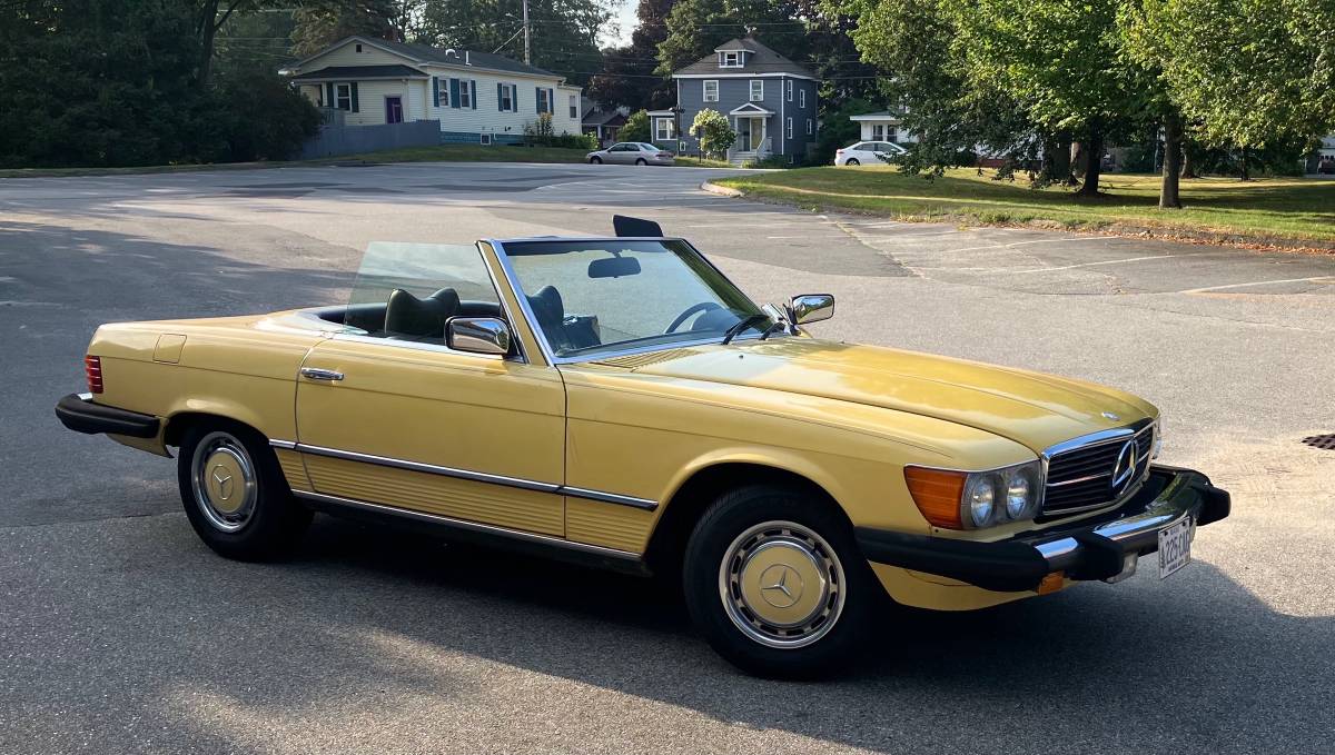 Mercedes-benz-450sl-1976-yellow-1