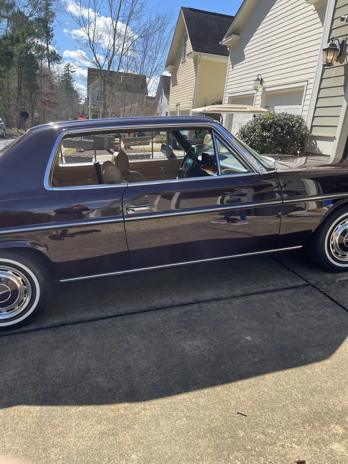 Mercedes-benz-C-class-1975-Burgundy-Tan-2