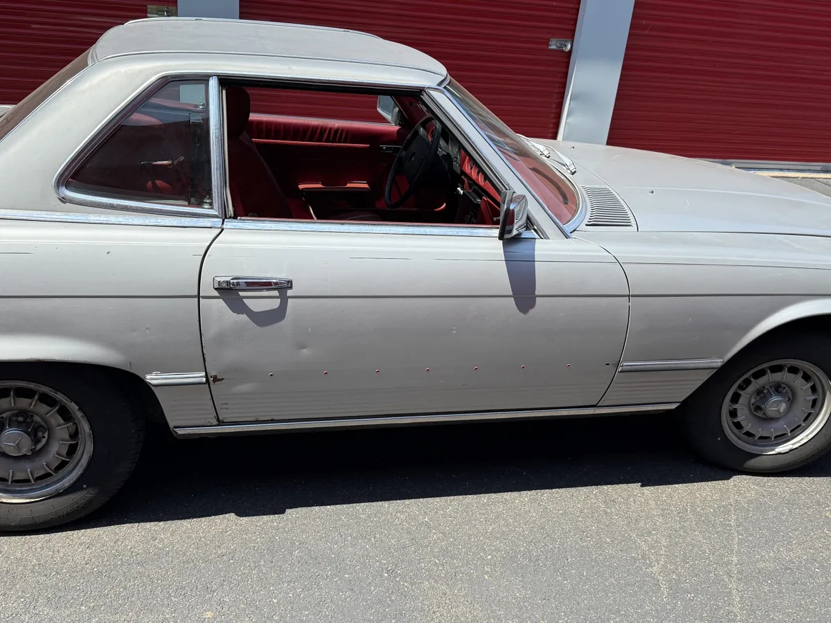 Mercedes-benz-Sl-class-1978-Grey-Red-2
