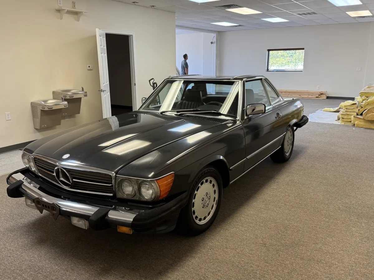 Mercedes-benz-Sl-class-1988-Dark-Gray-Burgundy-1