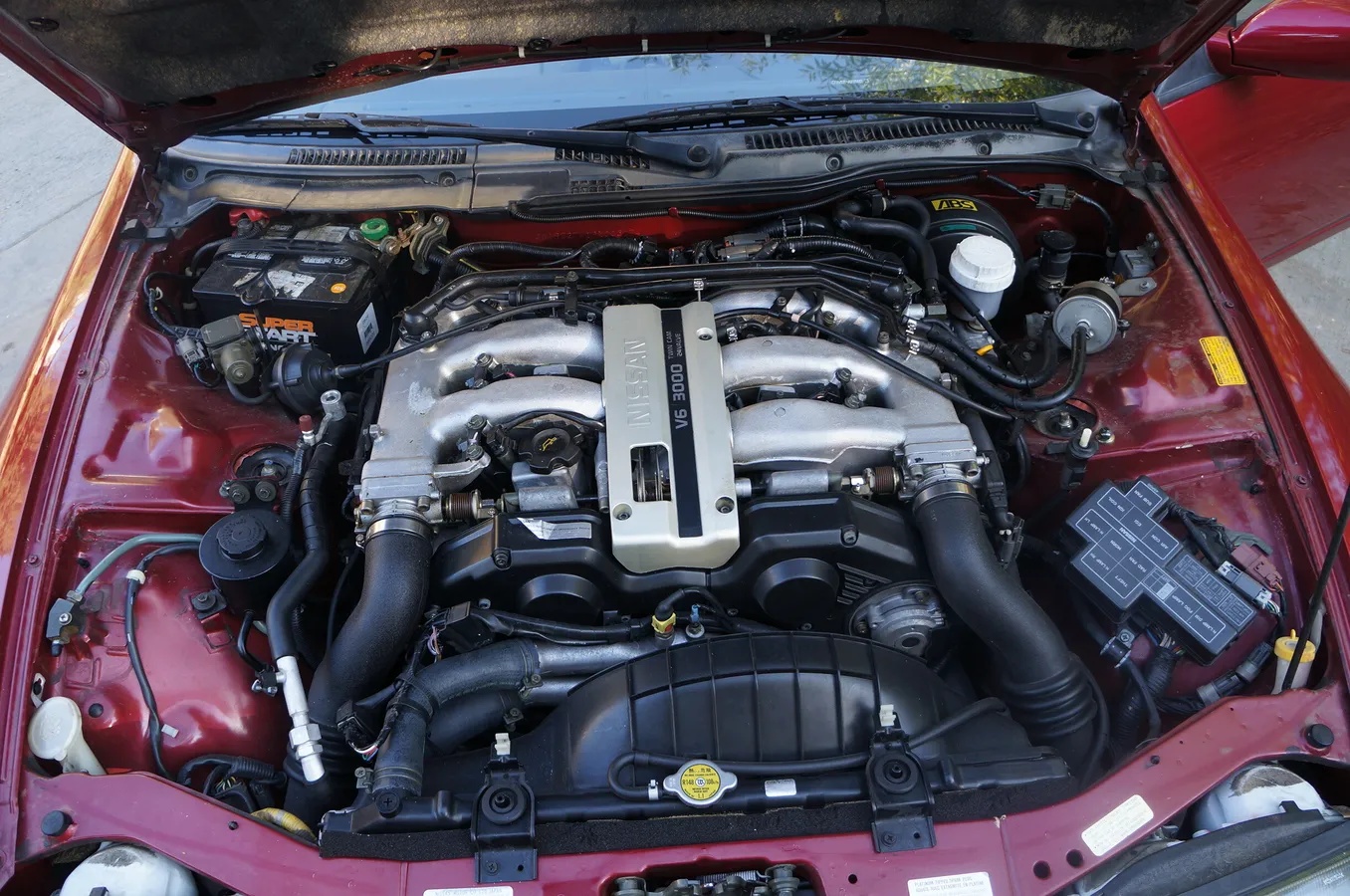 Nissan-300zx-1993-Burgundy-Tan-13