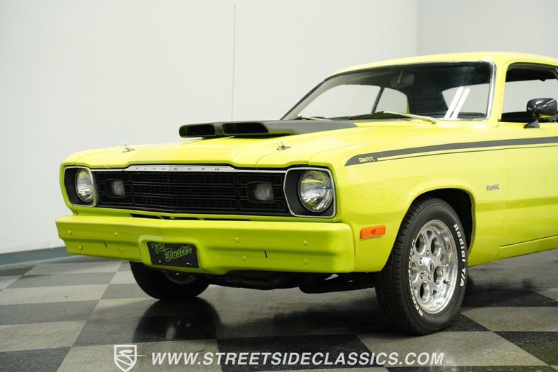 Plymouth-Duster-1973-Light-Green-Black-24