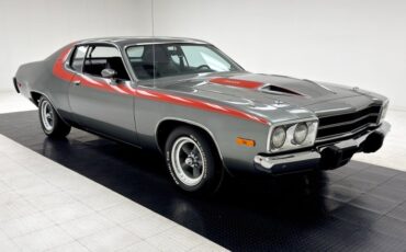 Plymouth-Road-runner-1974-Silver-Frost-Metalli-Black-7