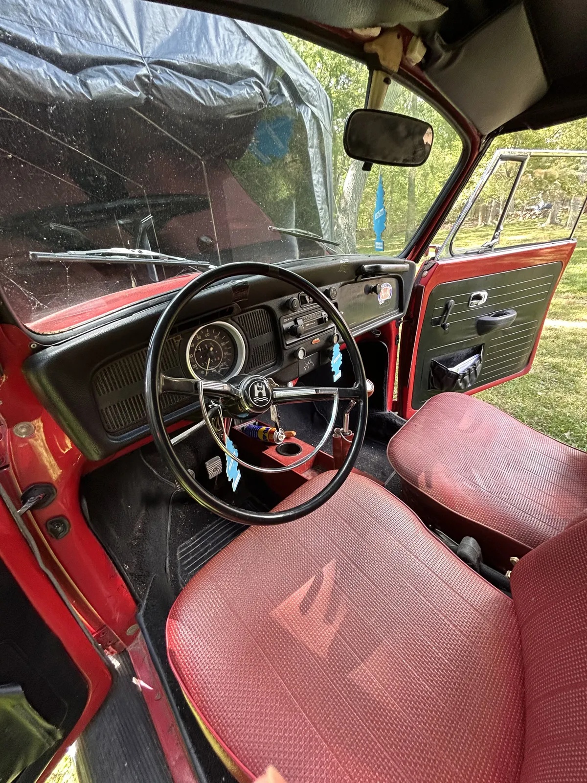 Volkswagen-Super-beetle-1971-Red-Red-6