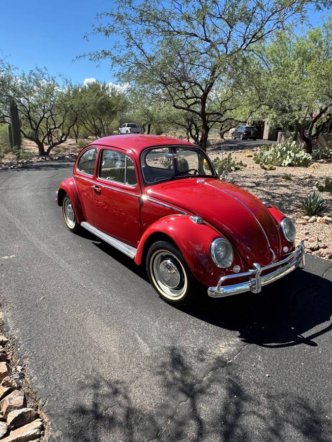 Volkswagon-beetle-1966-red