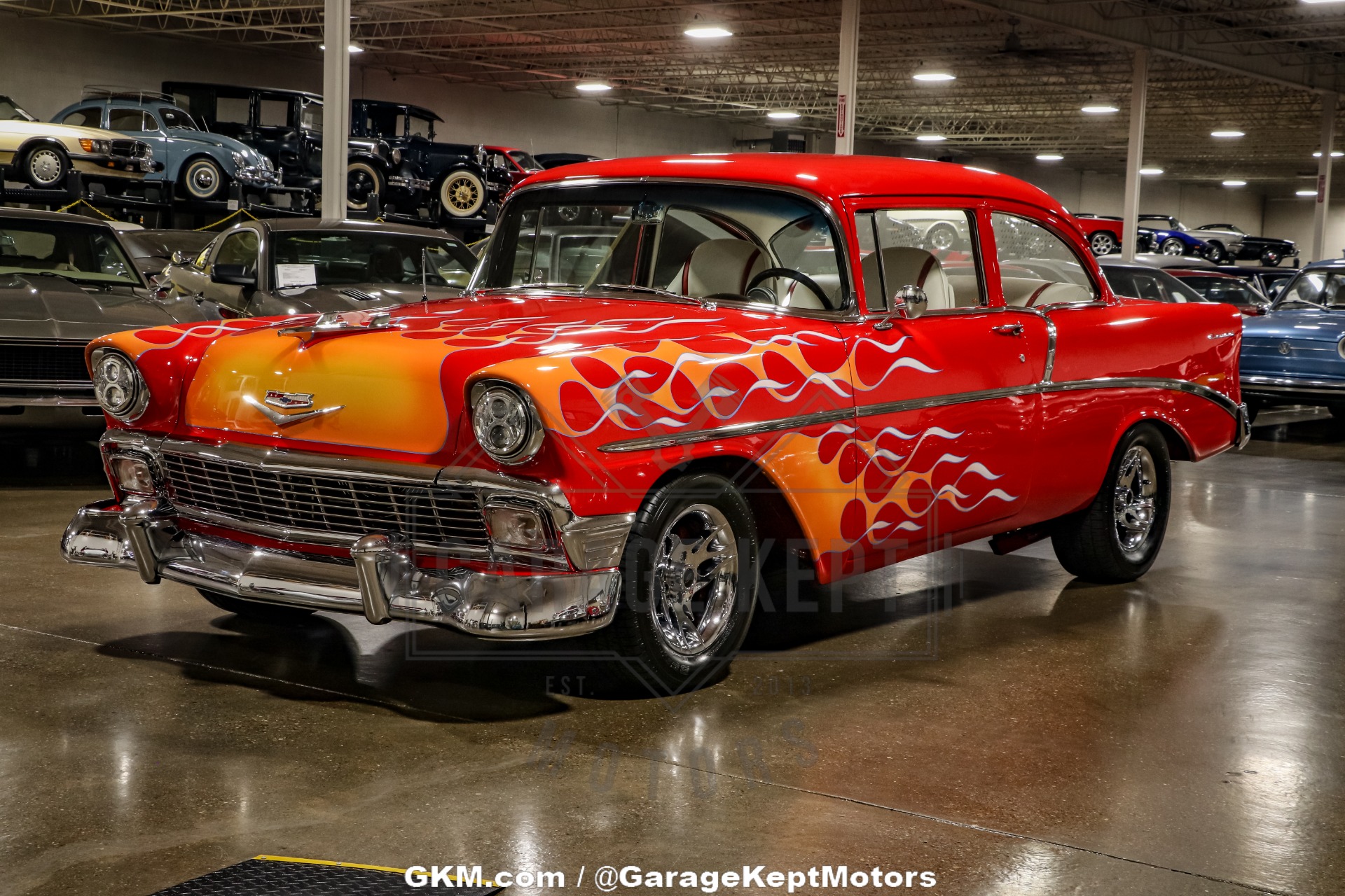 Chevrolet-Bel-air-1956-Red-Red-44