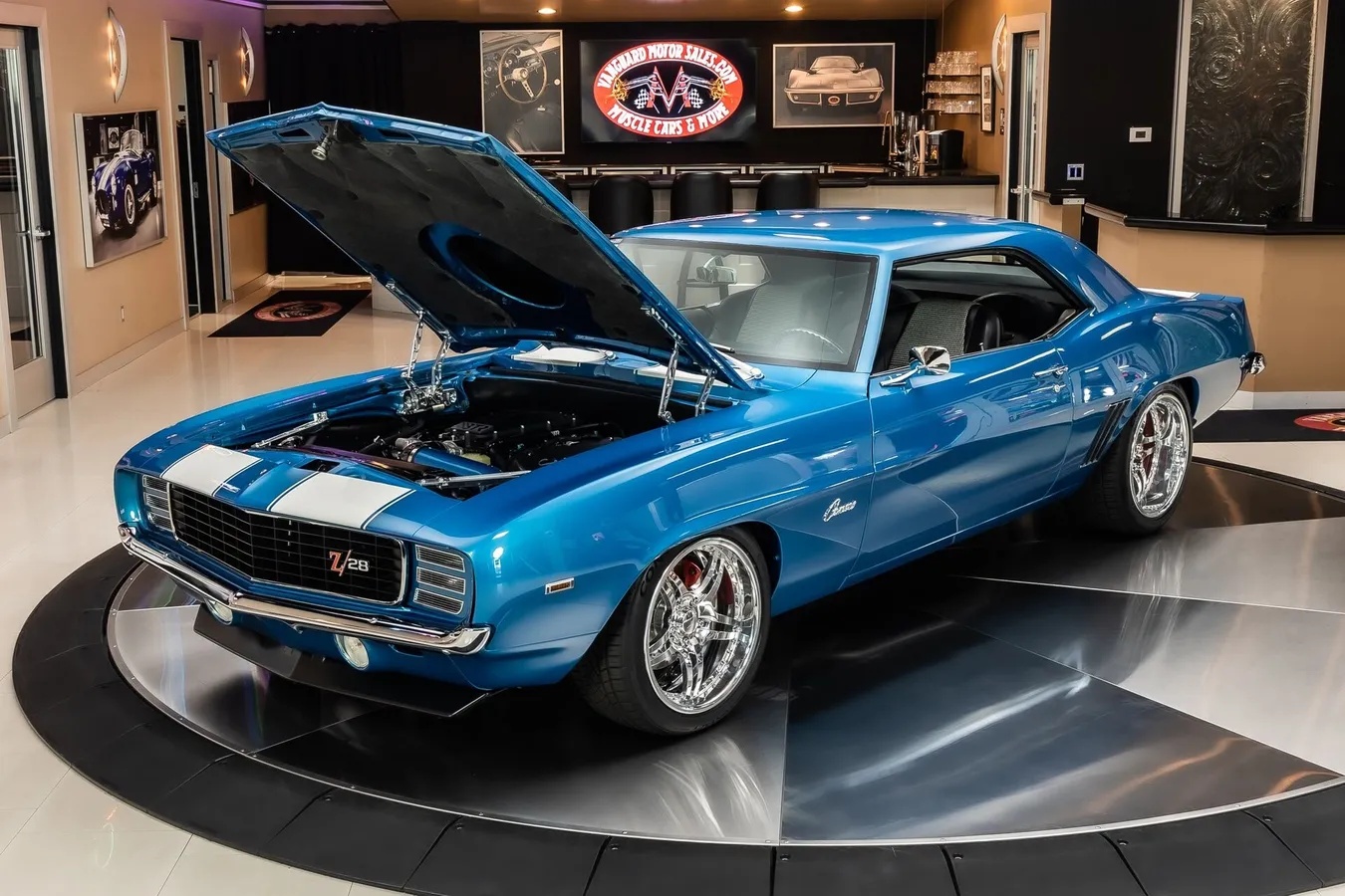 Chevrolet-Camaro-1969-Blue-Black-17