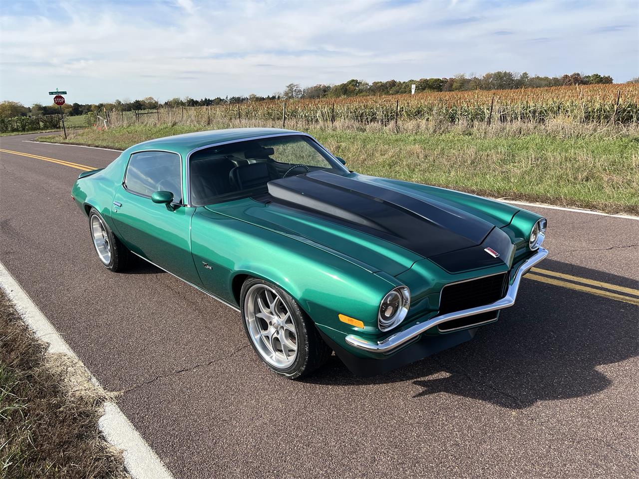 Chevrolet-Camaro-1971-Green-Black-21