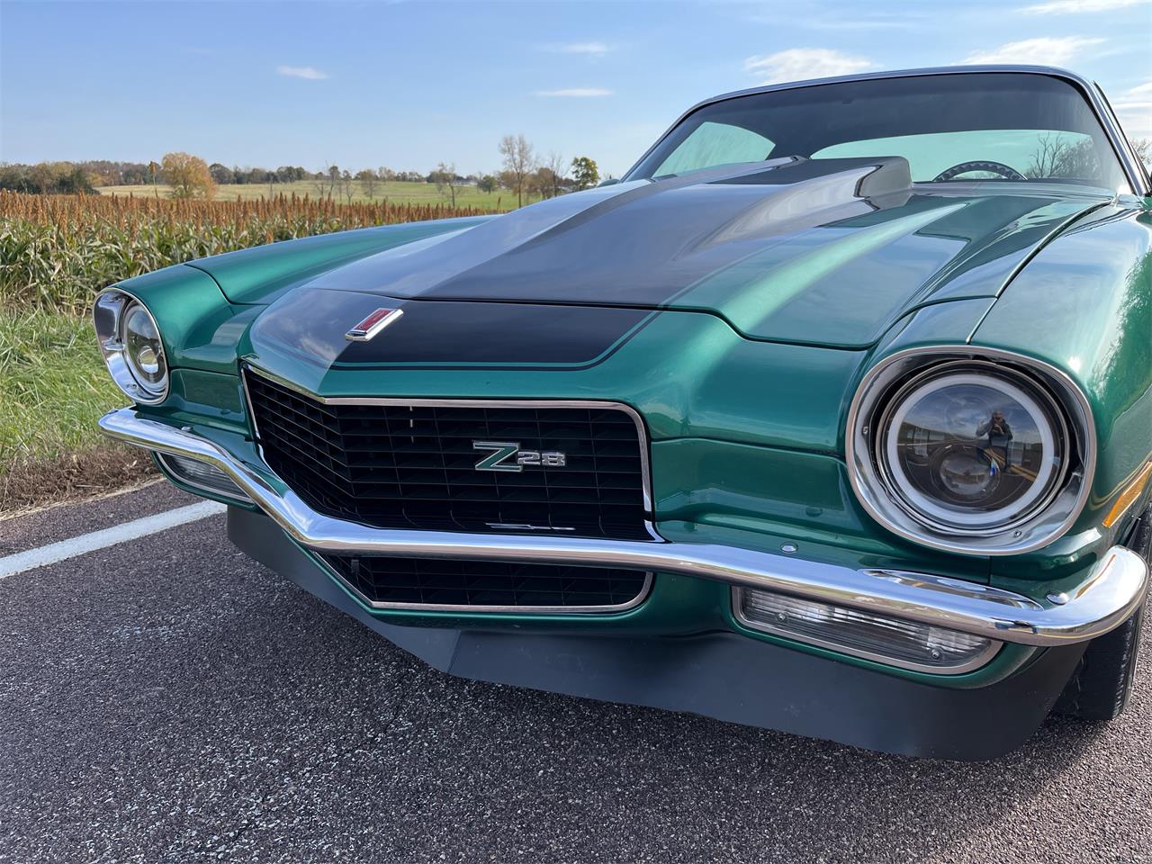 Chevrolet-Camaro-1971-Green-Black-25