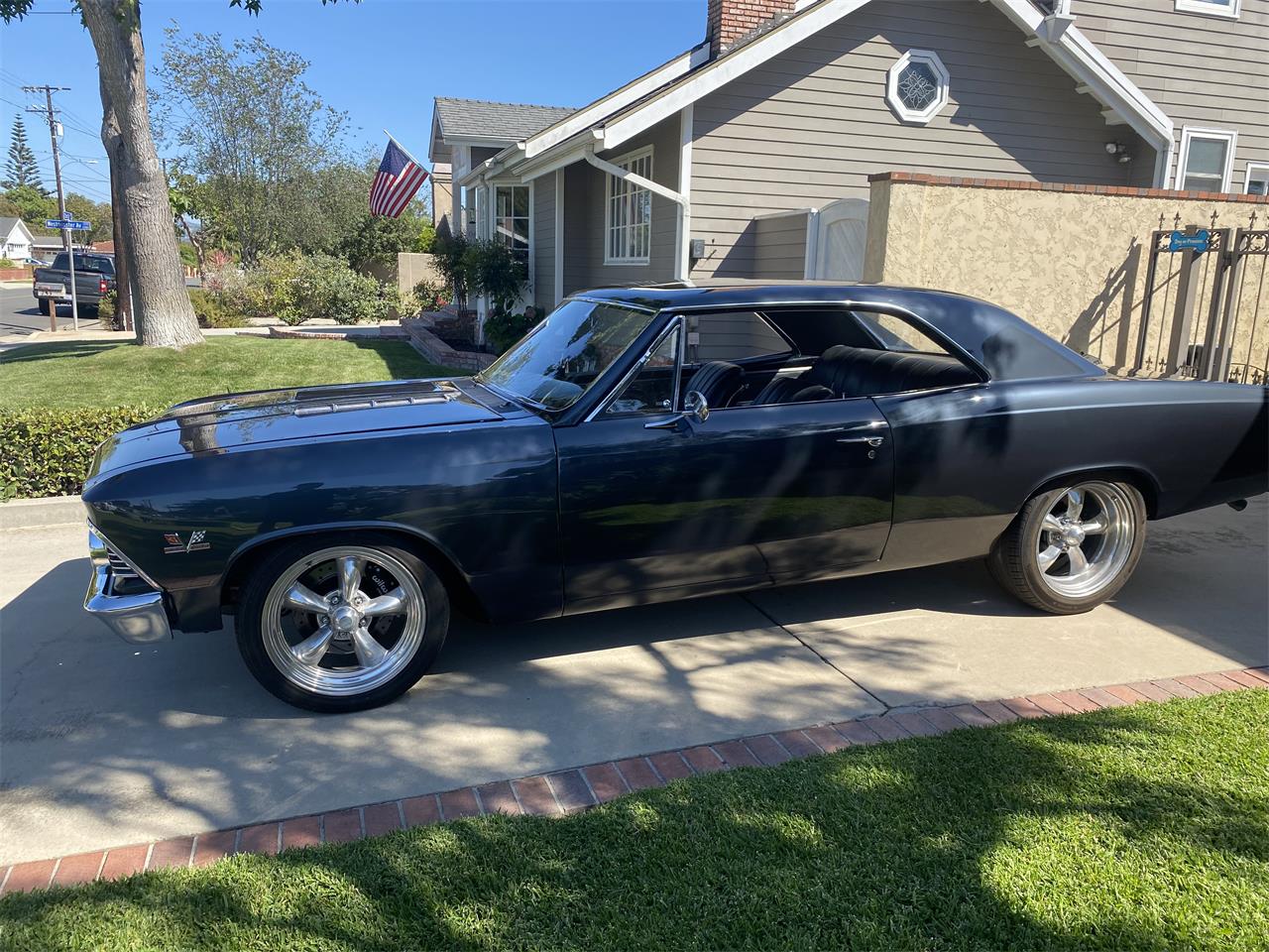 Chevrolet-Chevelle-1966-Dark-Grey-Metallic-black-6