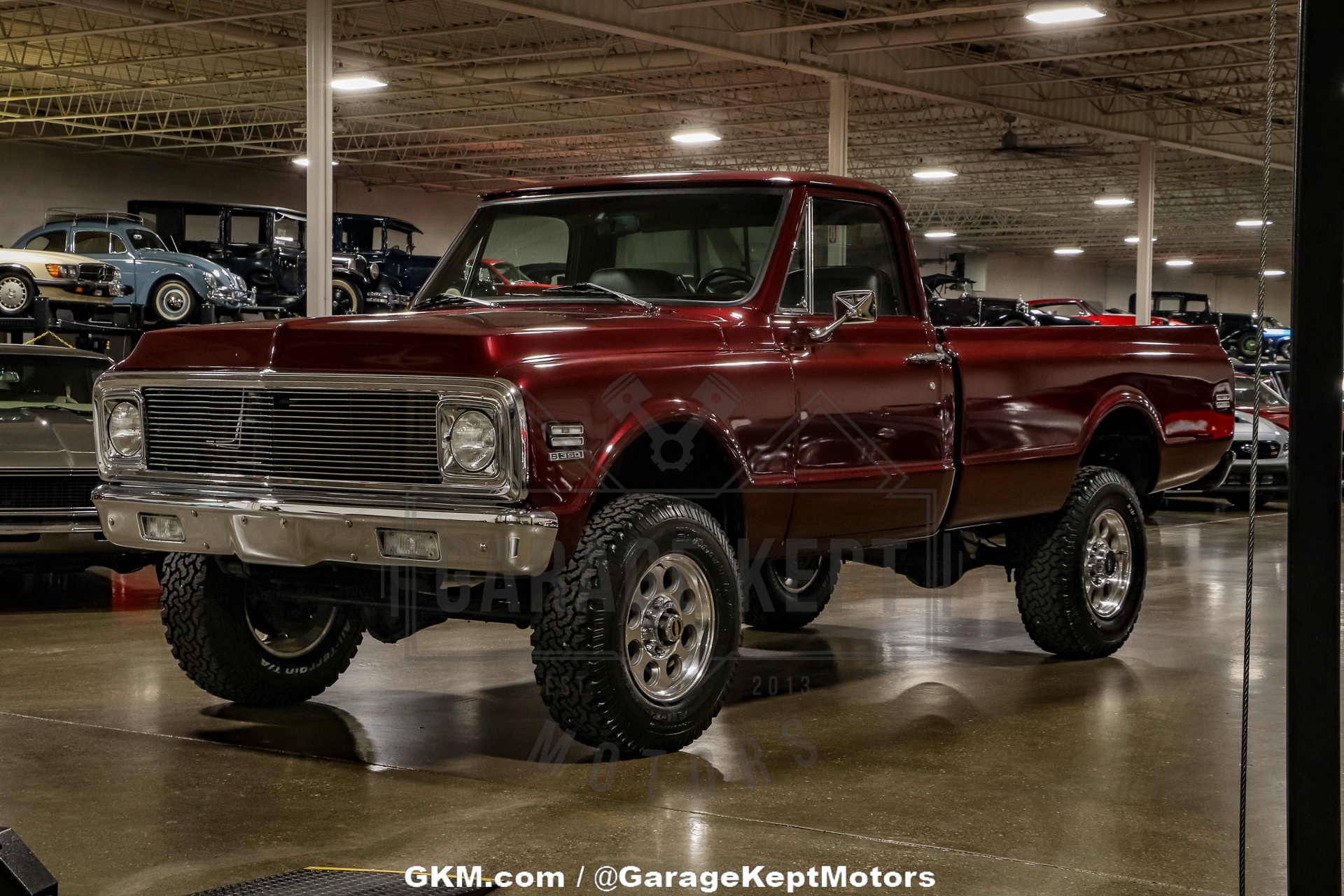 Chevrolet-K20-1972-BurgundyMaroon-Black