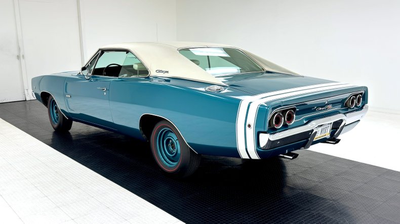 Dodge-Charger-1968-Medium-Dark-Turquois-White-1